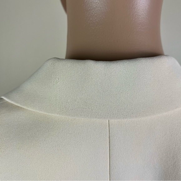 VINCE REVOLVE BEIGE CREPE DOUBLE-BREASTED BLAZER - Picture 10 of 13